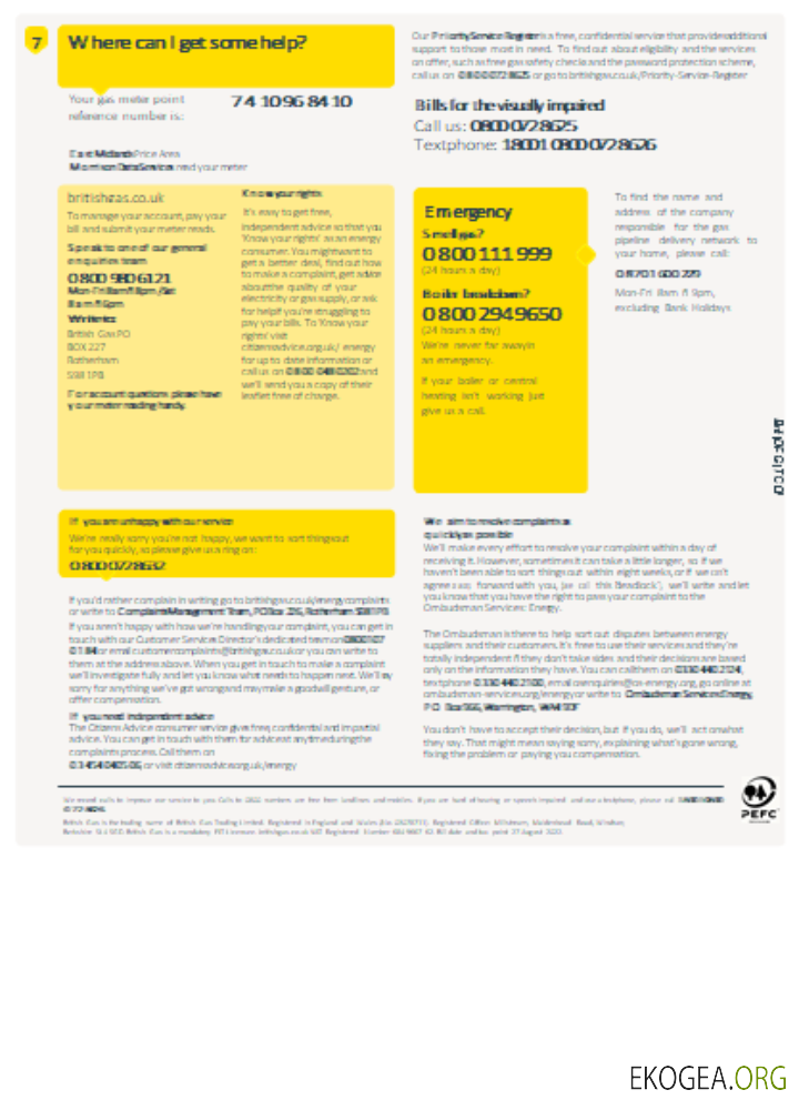 Projet de loi sur les services publics de gaz britanniques, SCR, page 4